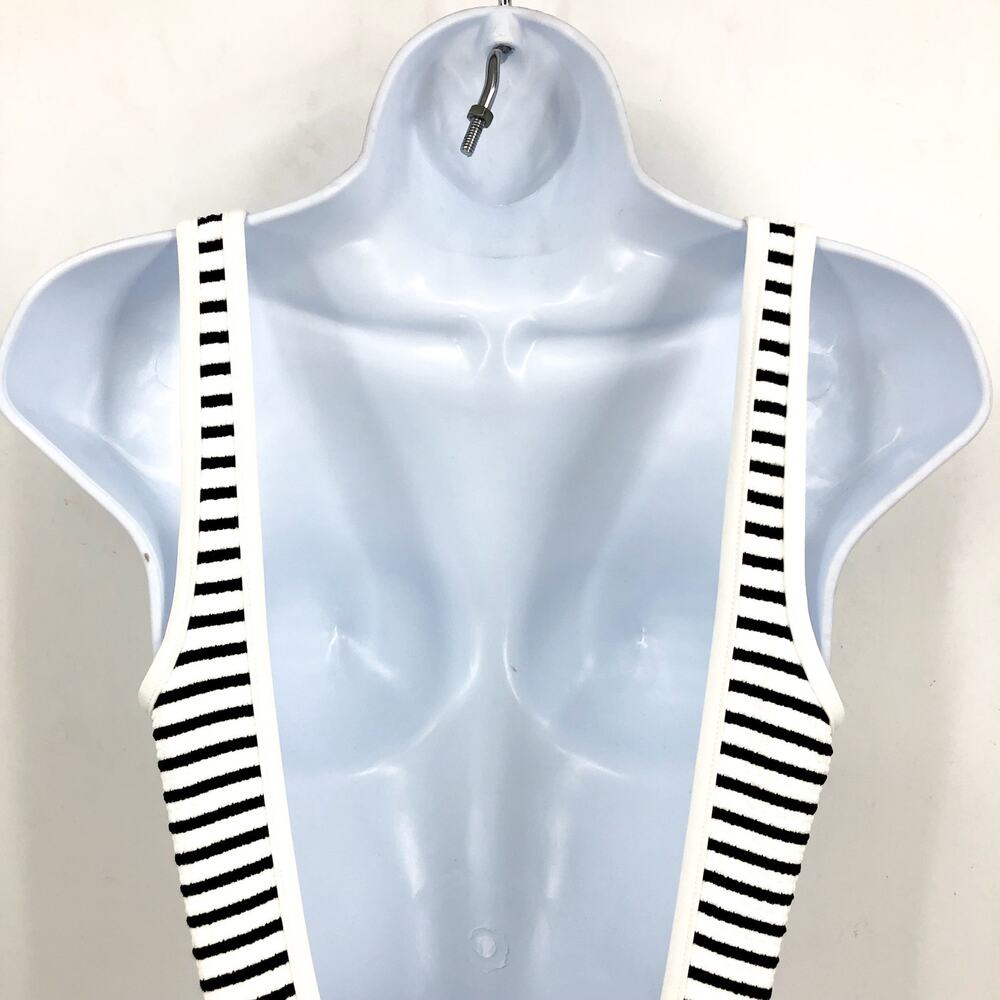 L*SPACE Coco Classic One-Piece Swimsuit Small Black White Sail Along Stripe NWT - Picture 10 of 15